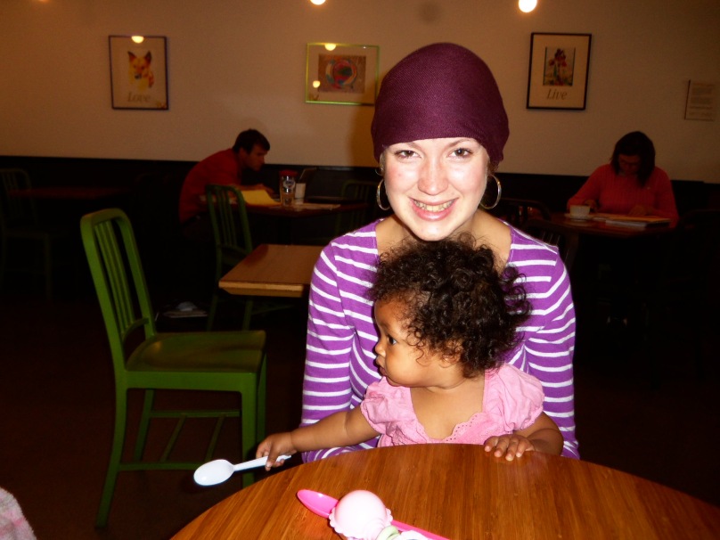 Nyah likes spoons.  Kimmy likes head scarves.